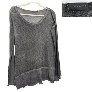 T Party Gray Long Sleeve Layered Tee | Size S